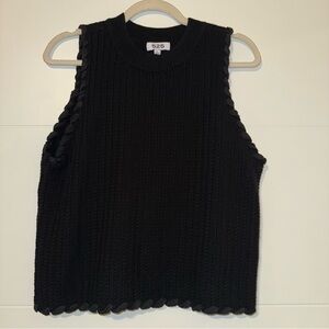 525 America, Stephanie Whip Stitch Tank in Black, L